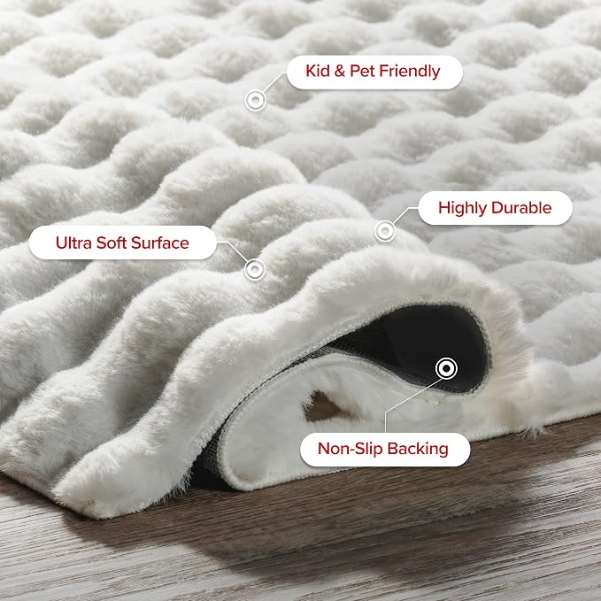nuLOOM 5' x 8' Cozy Plush SuperiorWash Area Rug, Machine Washable, Soft Fluffy - Image 6
