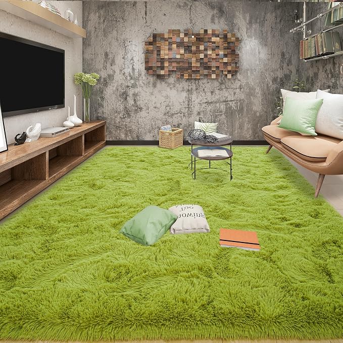 Tepook Fluffy Large Rugs for Living Room, Shag Area Rug 6x9 Soft Carpet for by Tepook