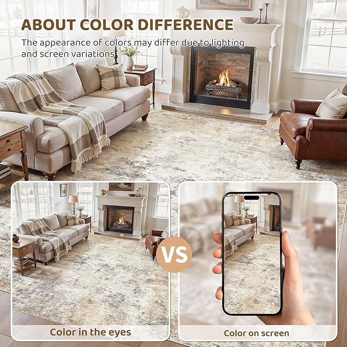 UERMEI 12x15 Area Rug Living Room Rugs - Image 4