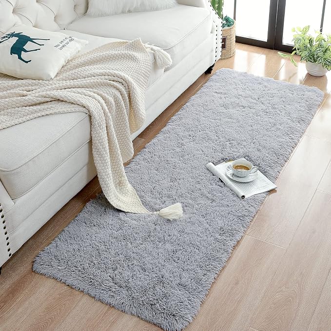 Chicrug Soft Runner Rugs for Bedroom Living Room Plush Fluffy Rug 3x8 Feet - Image 3