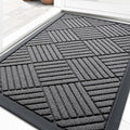 OLANLY Front Door Mat Outside Entrance 35x23, Heavy Duty Sturdy Natural Rubber by OLANLY