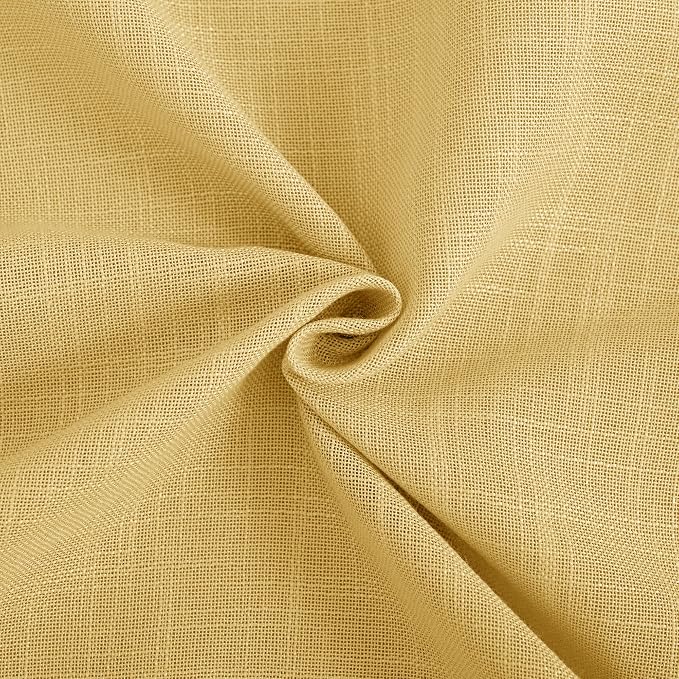 Gold Curtains for Living Room Back Tab Modern Farmhouse Semi Sheer Curtains 120 - Image 7