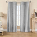 Joydeco Linen Curtains 90 Inch Length, Light Filtering Curtains by JOYDECO