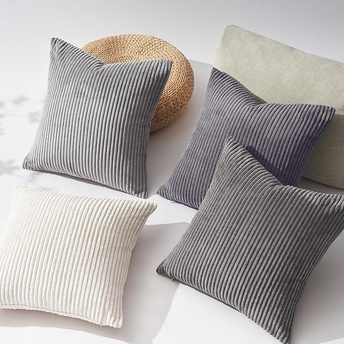 Topfinel 12x12 inch 4 Pack Decorative Throw Pillow Covers, Soft Velvet Modern - Image 5