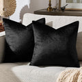 GIGIZAZA Black Velvet Pillow Covers 18x18, Decorative Square Throw Pillows by GIGIZAZAFocusingonhomedecoration
