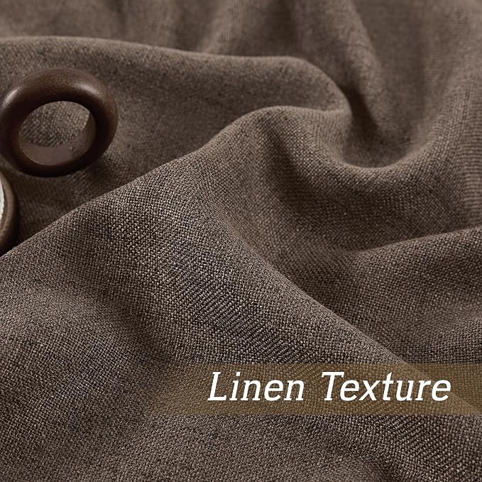 RYB HOME Natural Linen Sheer Curtains 108 inches Long - Image 4