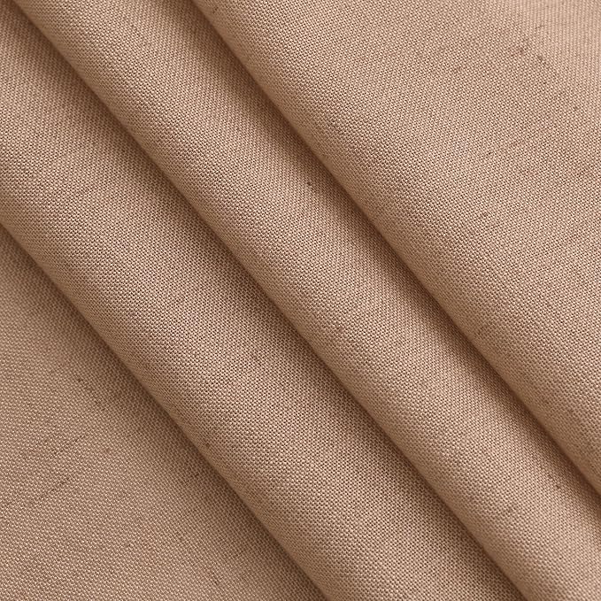 Nanspring Peach Linen Curtains 96 Inches Long Set - Image 4