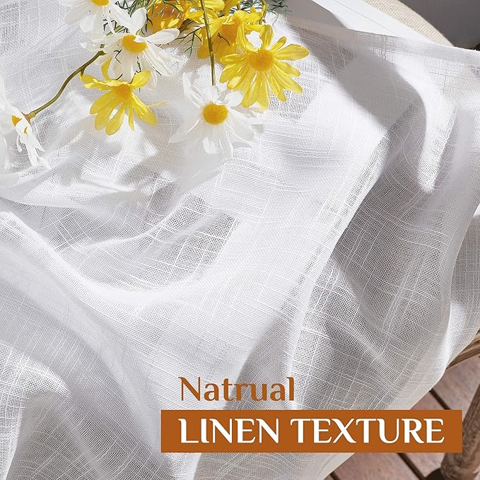 NICETOWN Semi Sheer Short Curtains - Image 5