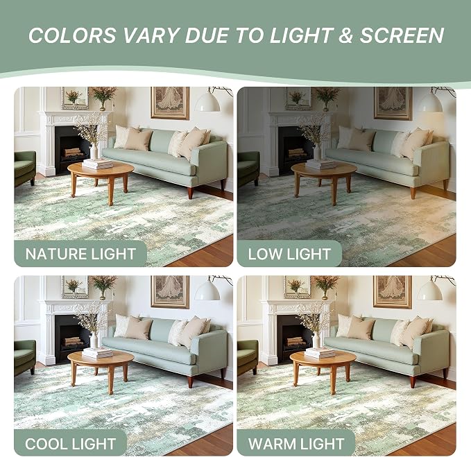 BEIMO Runner Rug for Hallway Kitchen, Soft Modern Abstract Throw Rugs, Low Pile - Image 4