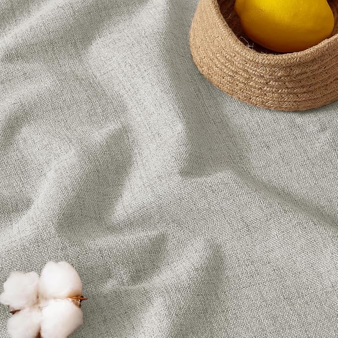 RYB HOME Cream Linen 100% Blackout Curtains - Image 7