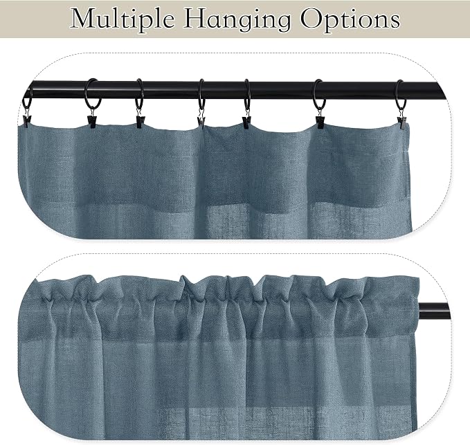 RYB HOME Linen Sheer Valacne - Image 3