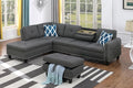 Halibur Sectional Sofa or Couch with Ottoman for Living Room, Apartment, Bedroom, Office