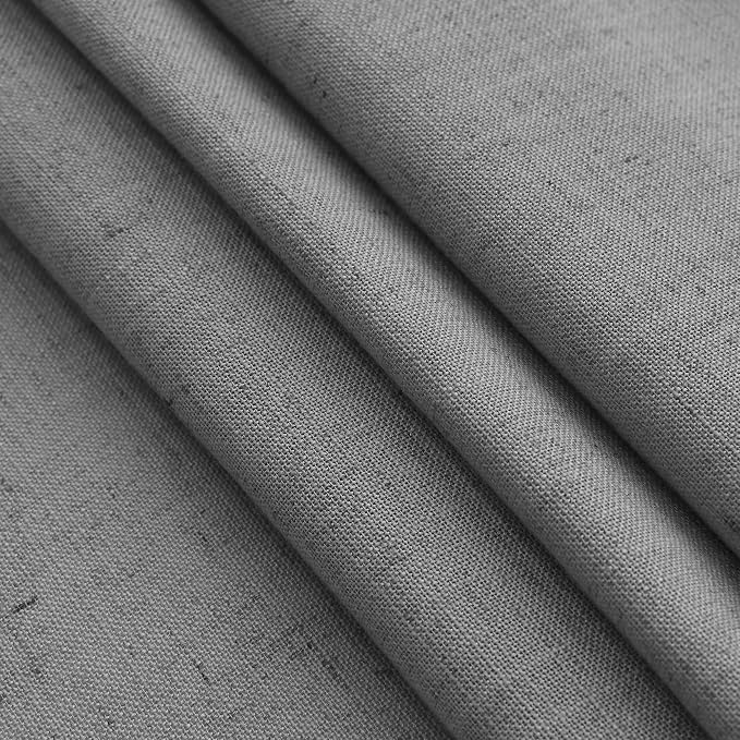 Nanspring Dark Gery Linen Curtains 63 Inches Length - Image 7