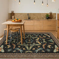 Hazo Haus Living Room Rug Black Boho 6x9 by HazoHaus