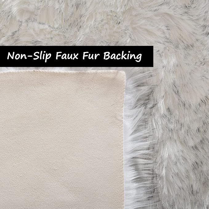 Goolela Fluffy Faux Fur Runner Rug 2x6 - Image 4