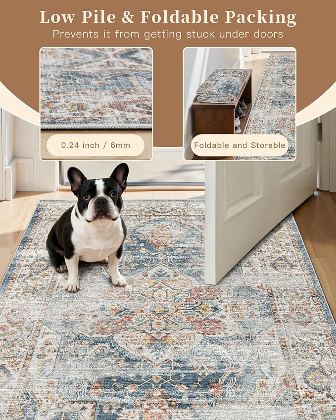 Madane Runner Rugs for Hallway 2x10 Long Washable Non-Slip Hallway Runner Rug - Image 6