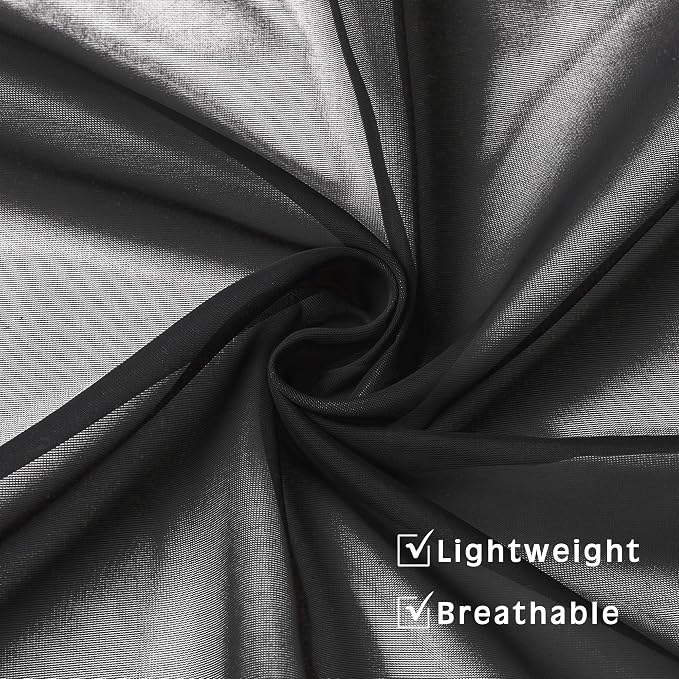 OVZME 2 Pieces Black Sheer Curtains 96" Inch Long - Image 6
