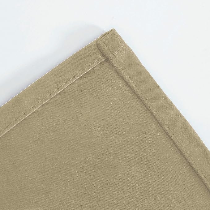 LEMOMO Beige Blackout Curtains 34 x 63 Inch Length/Set of 2 Curtain - Image 8