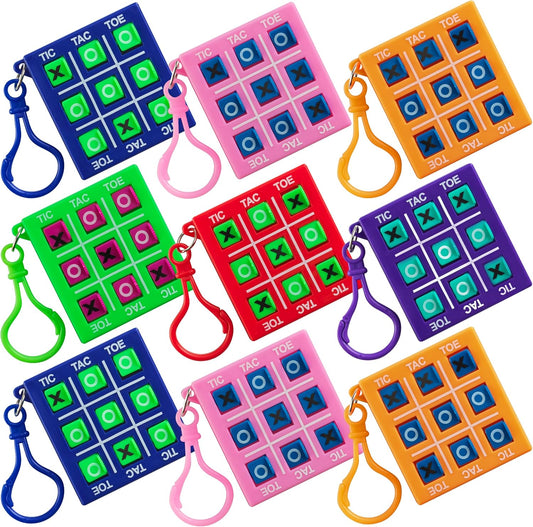 Mini Tic Tac Toe Keychain Games - (Bulk Pack of 12) 2-Inch Travel Tic-Tac-Toe Mini Board Game for Kids, Boys & Girls Party Favors, Goody Bag Stuffers, Classroom Prizes, Backpacks, Birthday Gifts