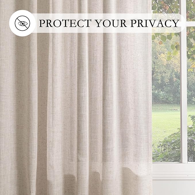 MYSKY HOME Linen French Door Curtains - Image 5