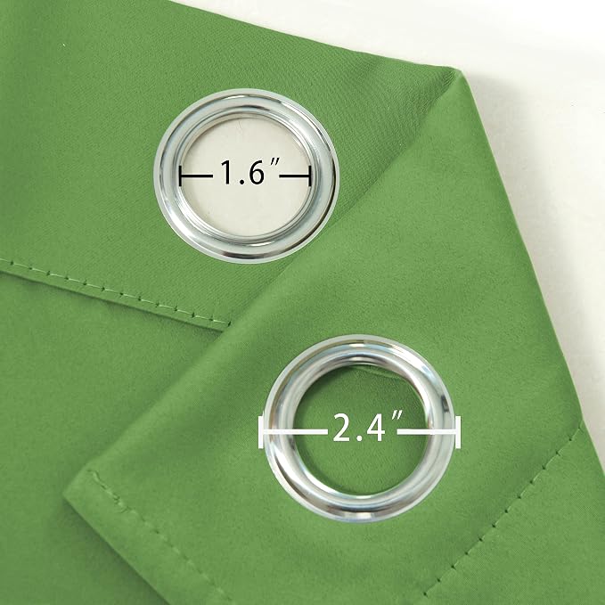LEMOMO Blackout Curtains 52 x 63 inch/Light Green Curtains Set of 2 - Image 6