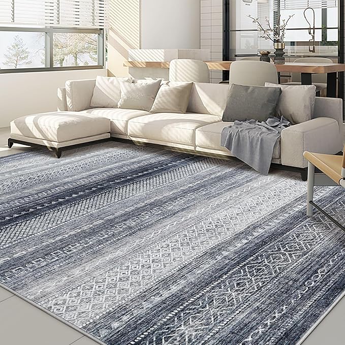 Nakagishi Area Rugs 9x12 Living Room Rug: Washable Boho Large Neutral Modern by NakagishiAreaRug