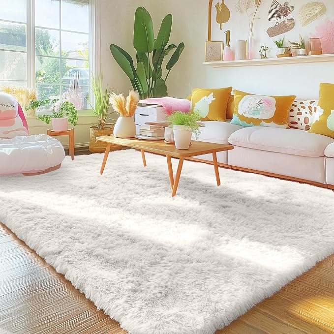 OLANLY 5x6 Area Rugs for Living Room Bedroom, Machine Washable Soft Fluffy - Image 3