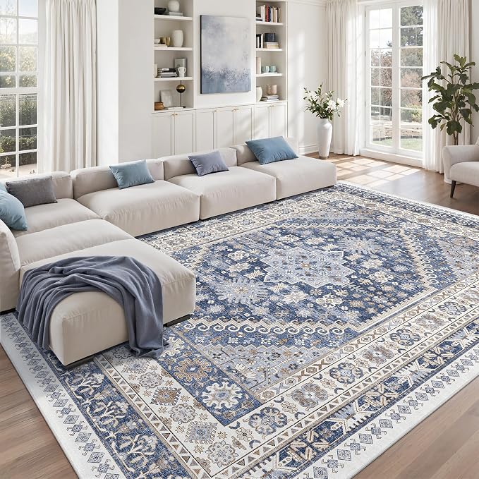 zesthome 10x12 Area Rugs, Stain Resistant Washable Rug, Ultra-Thin Rugs by Zesthome