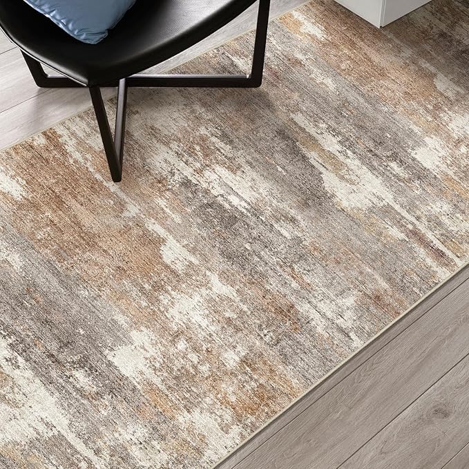 4x12 Washable Kitchen Runner Rug: Modern Abstract Wide Runners - Image 6