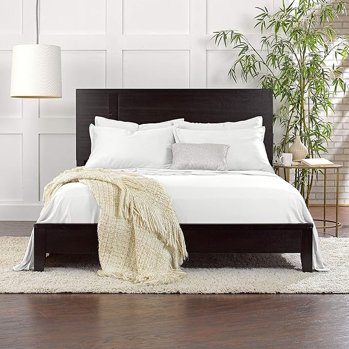 Short Queen Sheets by Pure Bamboo for RV Camper (60"x75") - Genuine 100% Organic Viscose Derived from Bamboo Bed Sheet Set, Soft & Cooling, Lifetime Quality Promise (Short Queen, White)