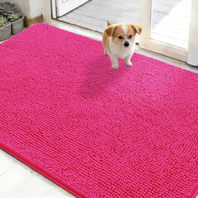 OLANLY Dog Door Mat for Muddy Paws 48x30, Absorbs Moisture and Dirt, Absorbent by OLANLY