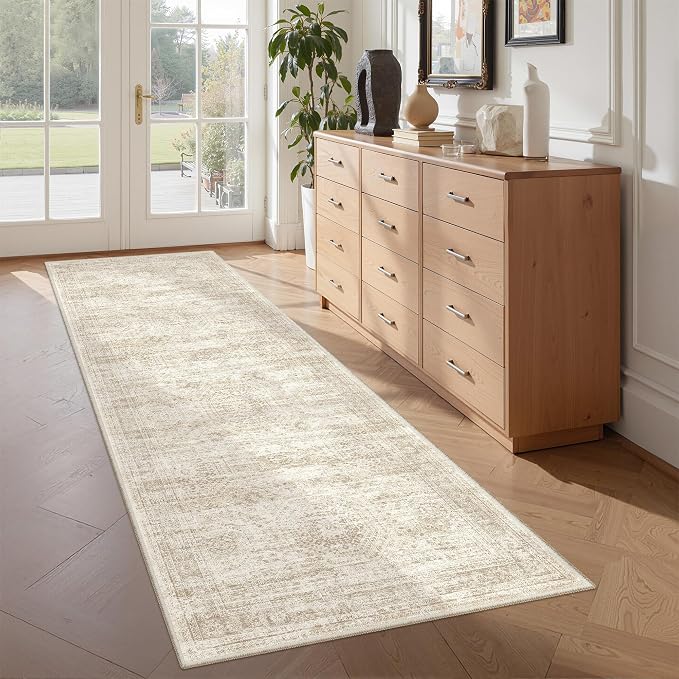Washable Runner Rugs for Bedroom by Restydon