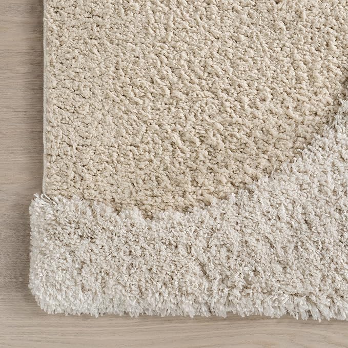 nuLOOM Gloria Abstract Shag Area Rug, 12x15, Beige