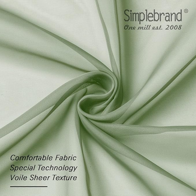 Simplebrand Sage Tier Curtains for Kitchen 24 Inches Long 2 PaSet, Rod Pocket - Image 6