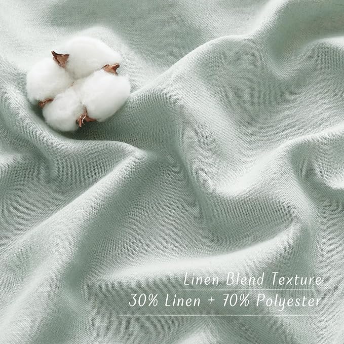 NICETOWN Flax Linen Sage Green 120 inch Curtains - Image 4