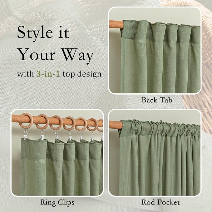 MYSKY HOME French Door Curtains - Image 4