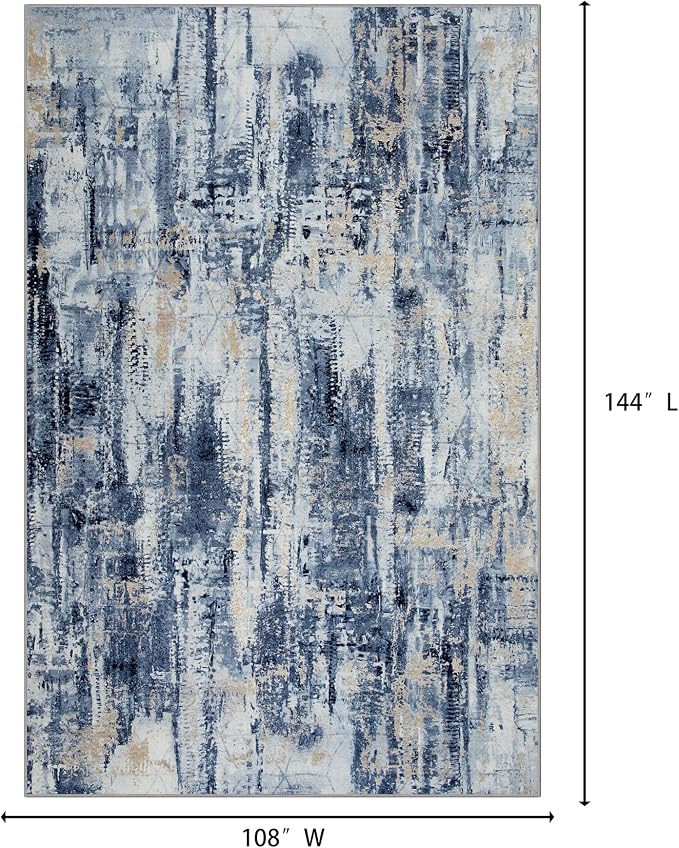 9x12 Area Rugs Washable Rug: Modern Abstract Living Room Rug Soft Anti-Skid - Image 2