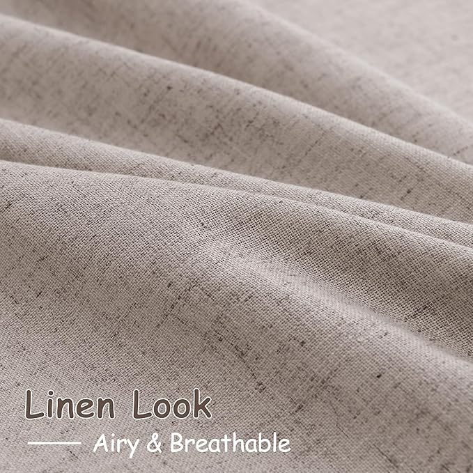 Brownish Grey Linen Curtains 96 Inches Long - Image 5