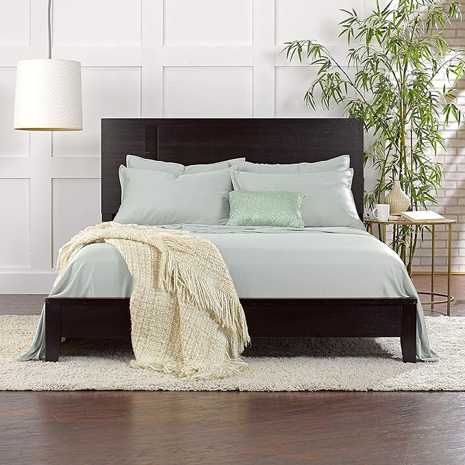 Twin XL Sheets by Pure Bamboo, Genuine 100% Organic Viscose Derived from Bamboo Bed Sheet Set, Luxuriously Soft & Cooling, Double Stitching, Lifetime Quality Promise (Twin XL, Sea Glass)