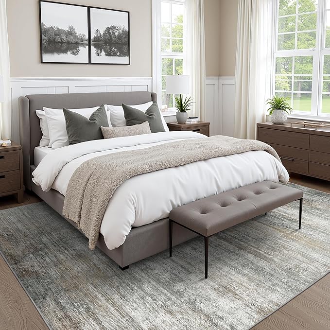 Area Rugs 4x6 for Living Room Bedroom, Modern Abstract Machine Washable Rug - Image 4