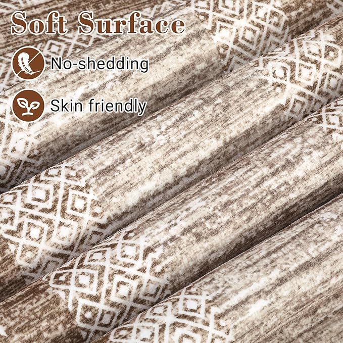 GarveeHome 8x10 Large Washable Area Rug Modern Bordered Rug Distressed - Image 4