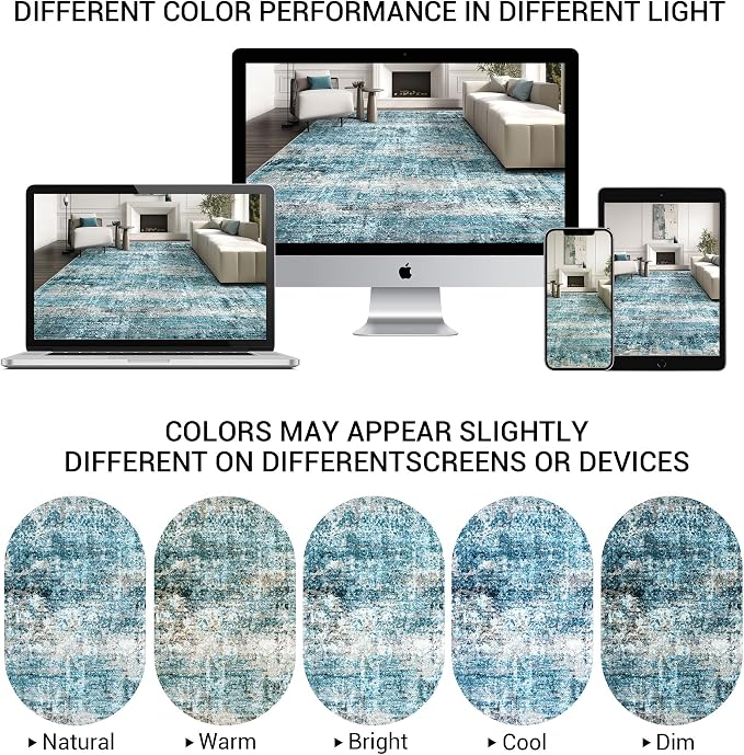 LEPEII 6x9 Area Rugs, Washable Modern Abstract Area Rugs - Image 2