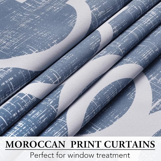 Beauoop 100% Blackout Curtains 108 Inches Long 2 Panels - Image 4