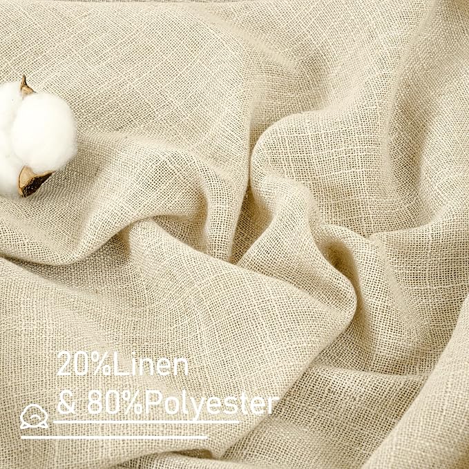 LAMIT Linen Curtains 63 inches Long - Image 2