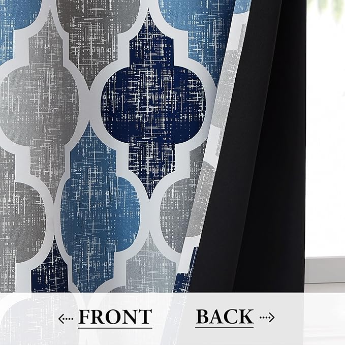 Beauoop 100% Blackout Curtains 90 Inches Long 2 Panels - Image 3