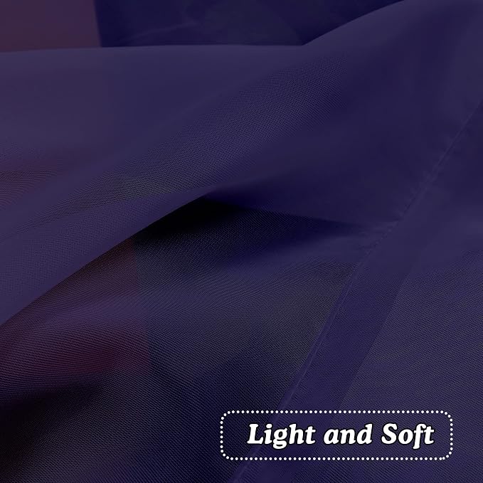 OVZME Purple Kitchen Sheer Curtains 36 inches Long, Short Kitchen Window - Image 5