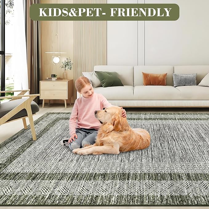 Washable 2.5x10 Kitchen Runner Rug, Easy Clean Geometri Rugs - Image 7