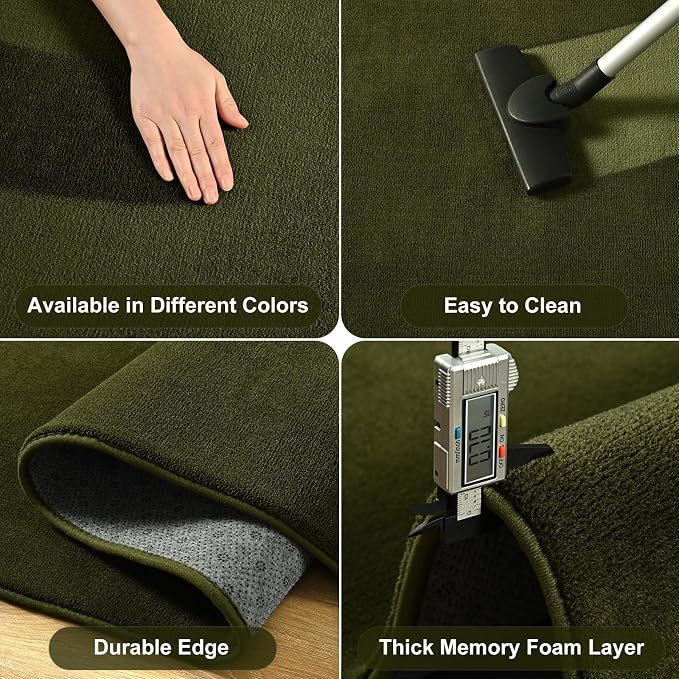 Amearea Modern Soft Hallway Runner Rug, 2x6 Fluffy Bedroom Bedside Rugs - Image 6