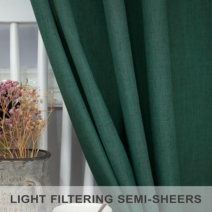 Dark Green Curtains 84 Inch Length - Image 5