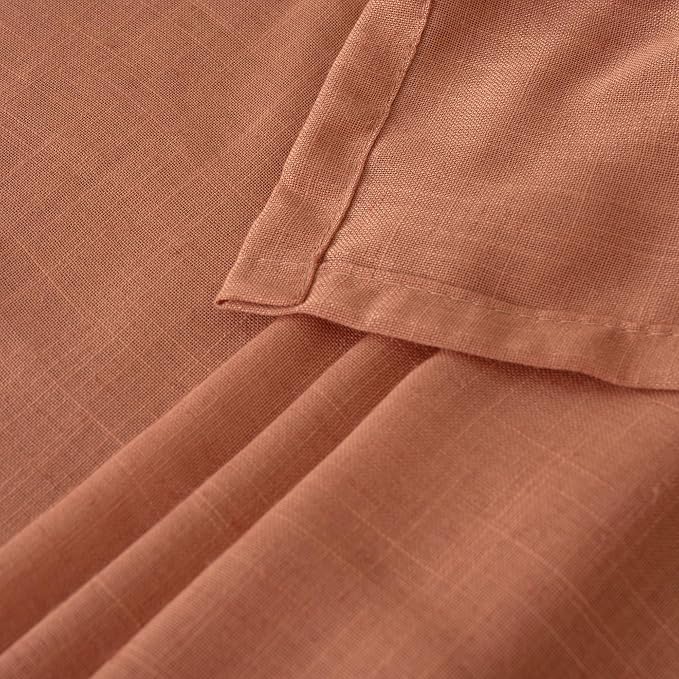 BGment Terracotta Linen Curtains 54 Inch Length - Image 8
